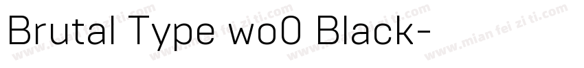 Brutal Type wo0 Black字体转换